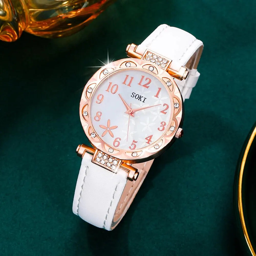 Classic Charm Watch Collection 3 - Elevate Your Elegance with a Refined Ensemble of Classic White and Stunning Accessories