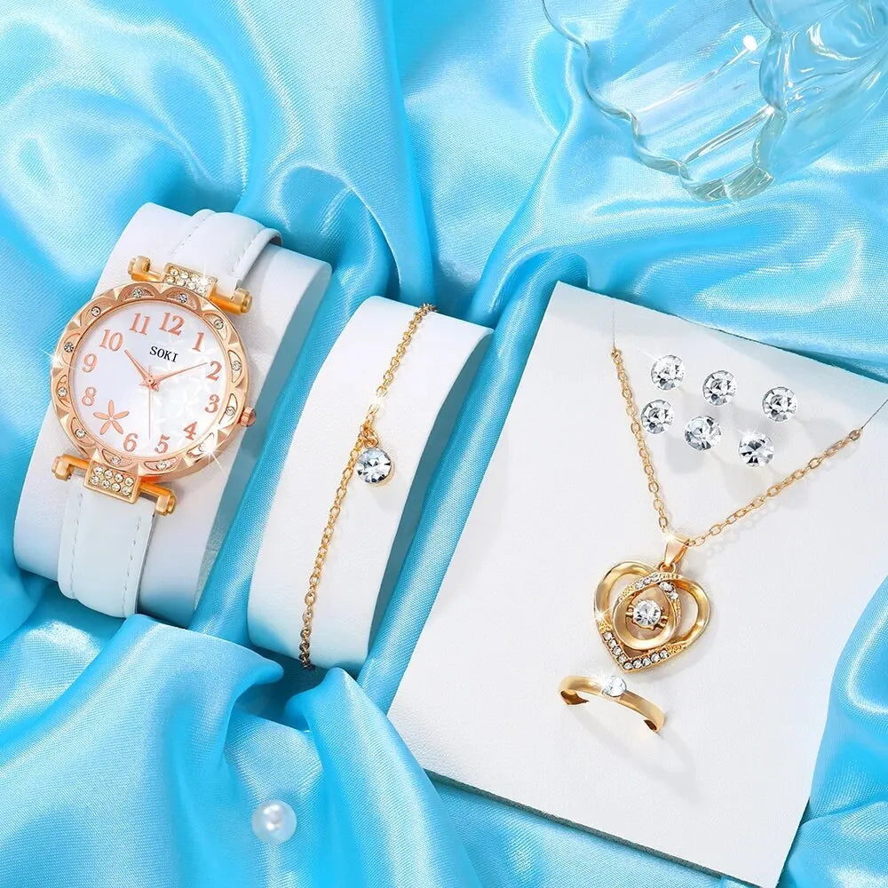 Classic Charm Watch Collection 3 - Elevate Your Elegance with a Refined Ensemble of Classic White and Stunning Accessories